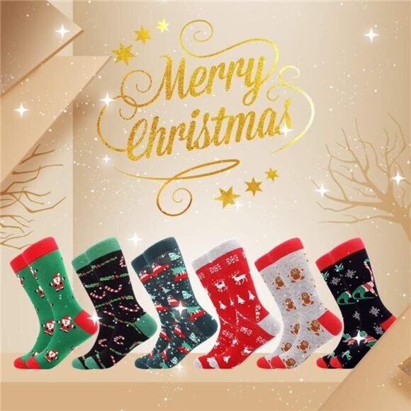 Mens‎ Dress Socks Funny Colorful Crazy Funky Crew Novelty Happy Cotton Size 9-12 - Picture 2 of 6